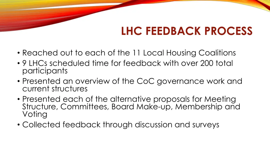 lhc feedback process