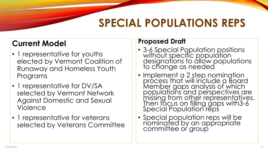 special populations reps