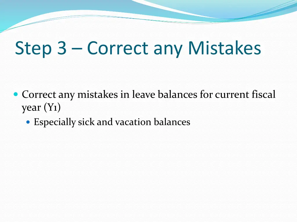 step 3 correct any mistakes