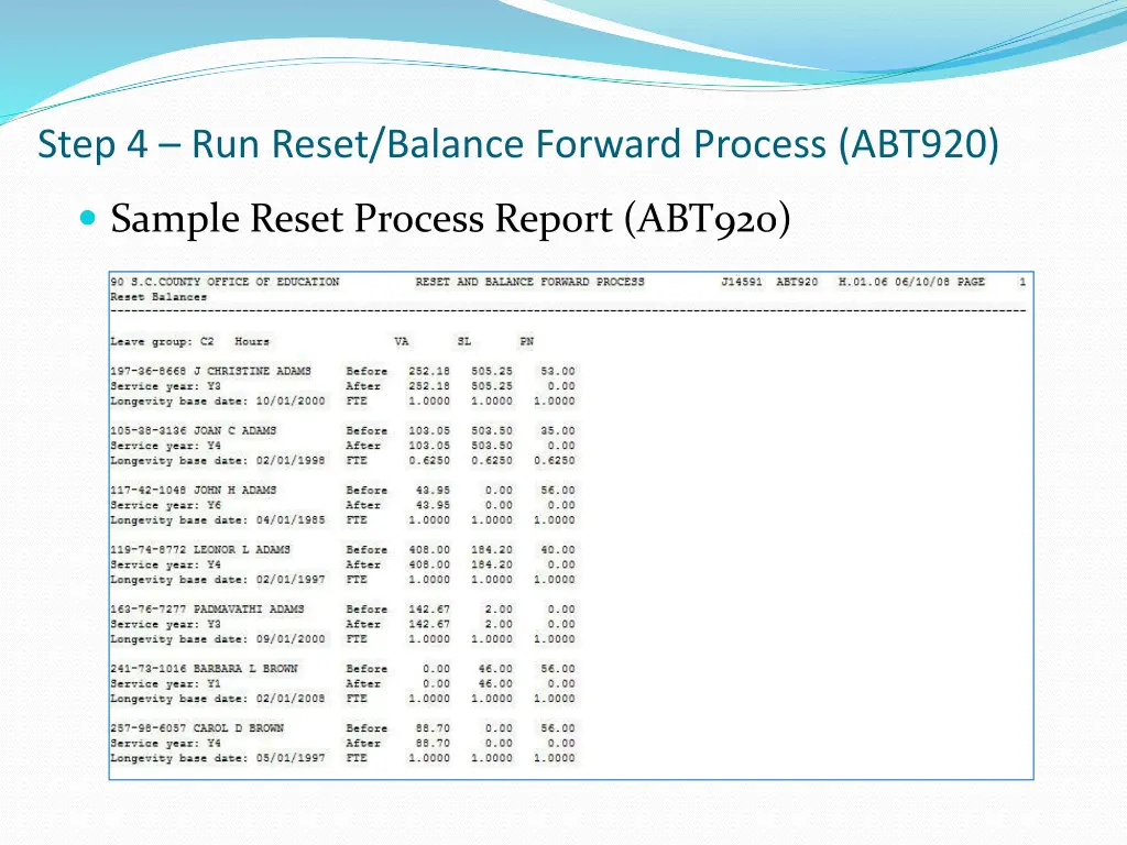 step 4 run reset balance forward process abt920 2