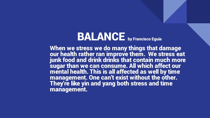 balance by francisco eguia when we stress