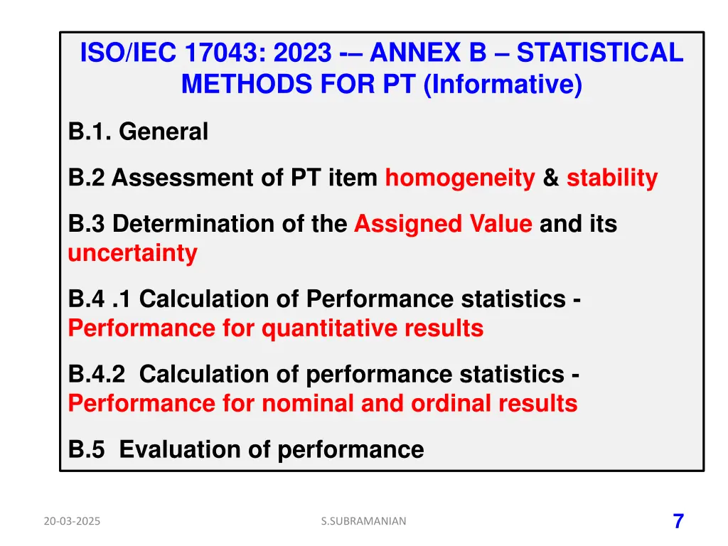 iso iec 17043 2023 annex b statistical methods