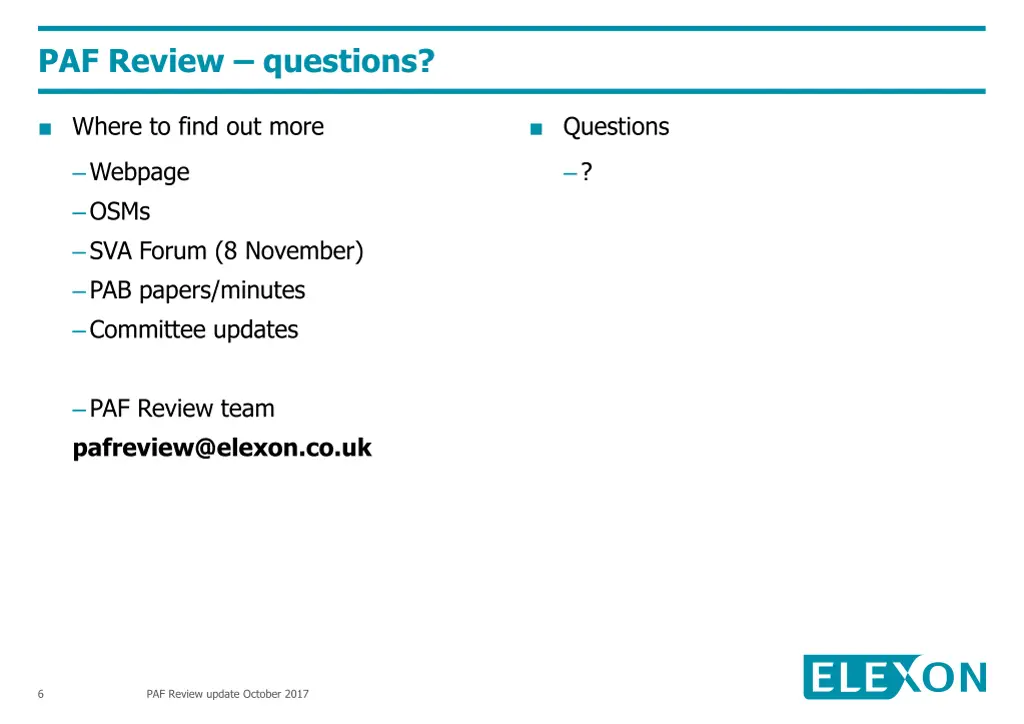 paf review questions