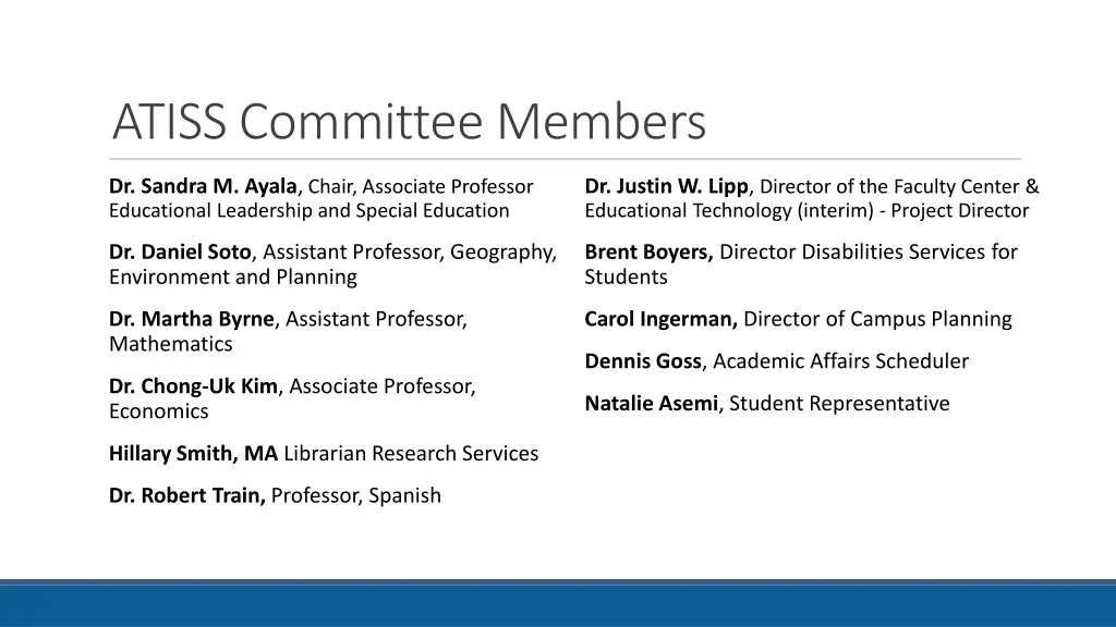 atiss committee members