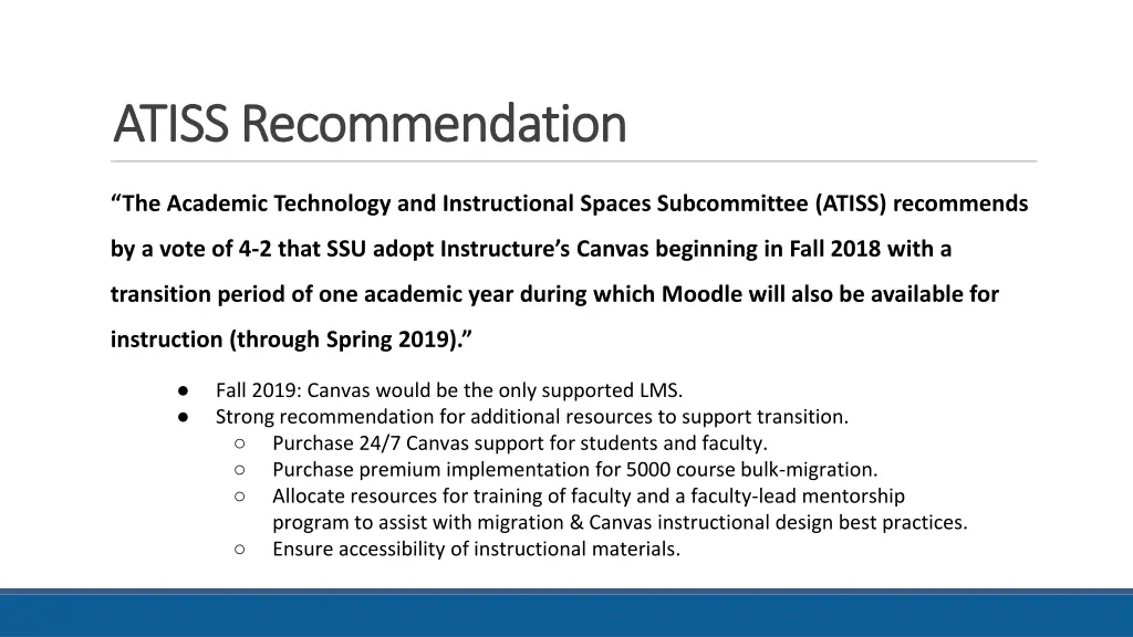 atiss recommendation atiss recommendation
