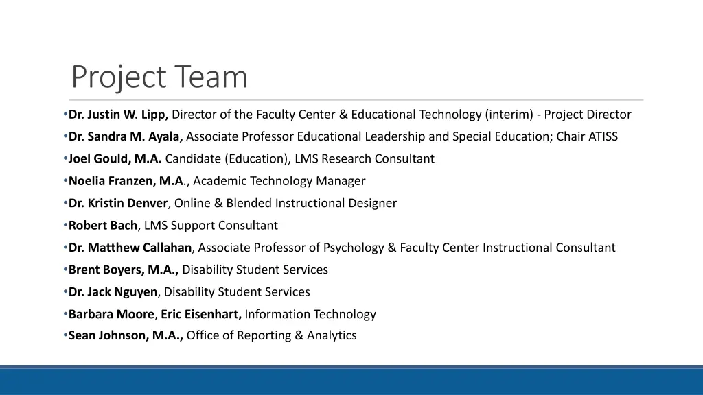 project team