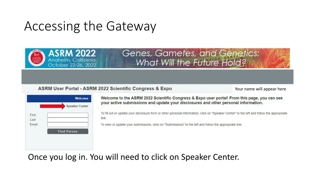 accessing the gateway