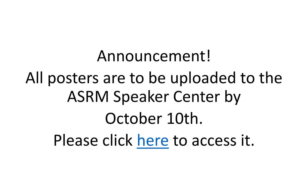 announcement
