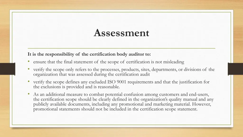 assessment