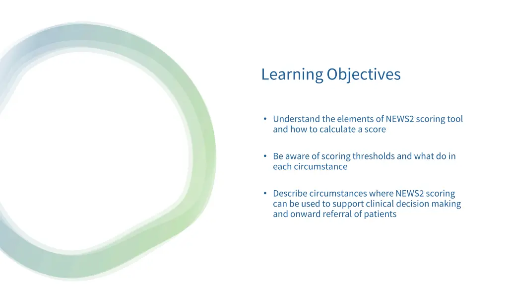 learning objectives