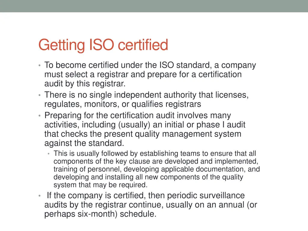 getting iso certified