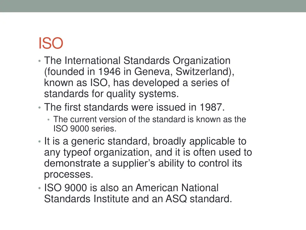 iso the international standards organization