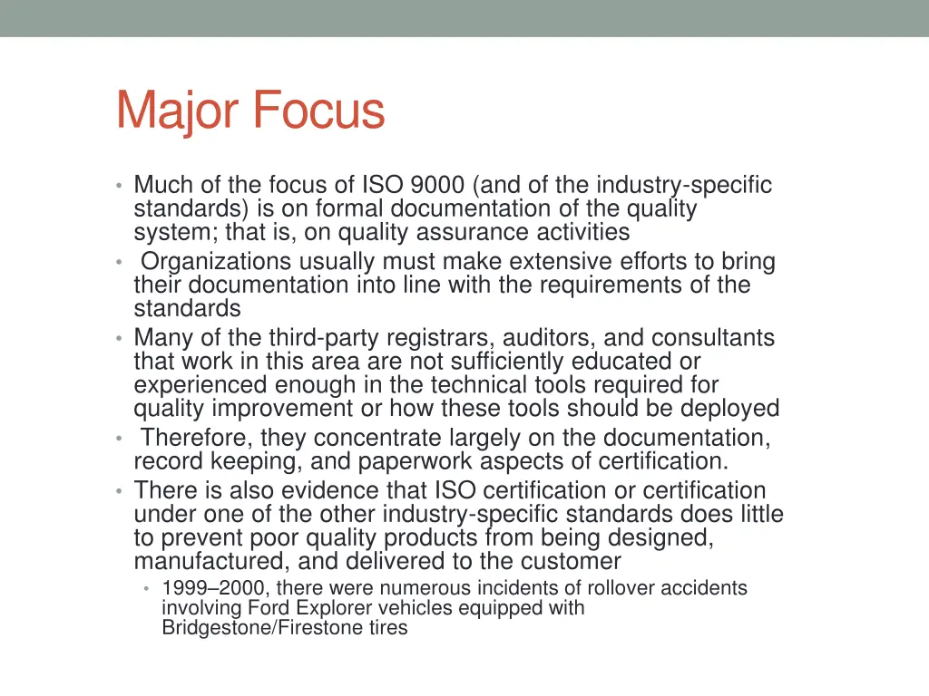 major focus