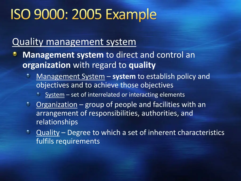 iso 9000 2005 example