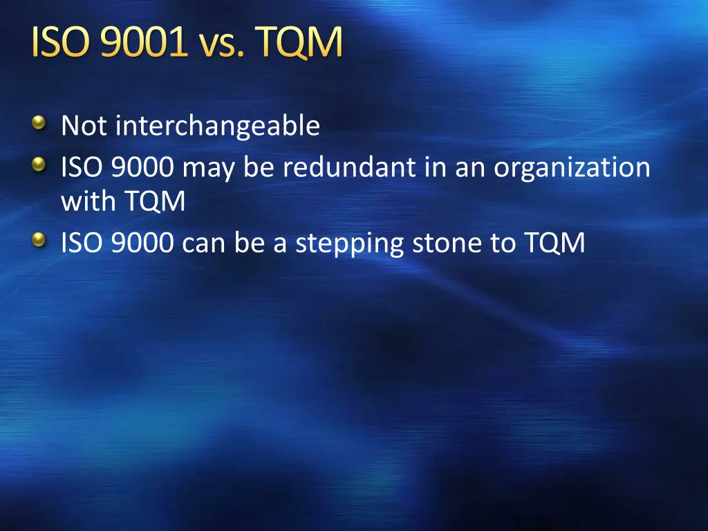 iso 9001 vs tqm