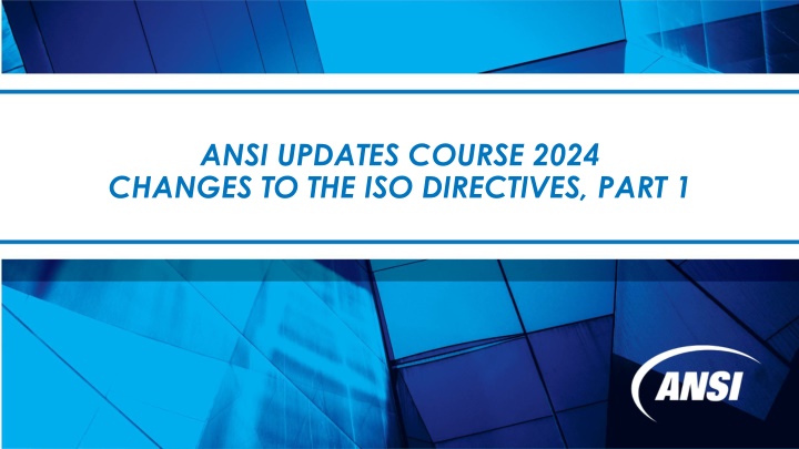 ansi updates course 2024 changes