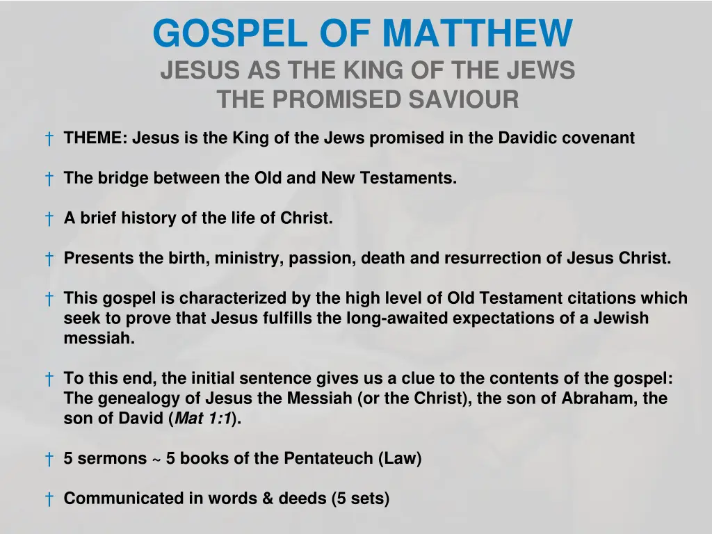 gospel of matthew jesus as the king of the jews
