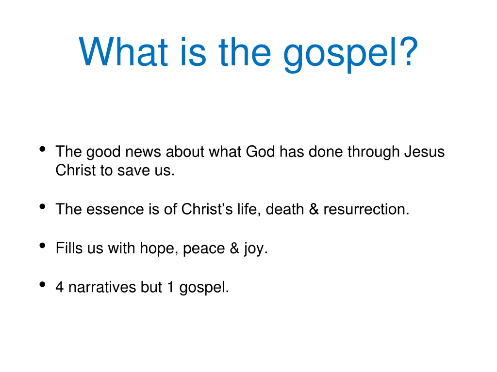 what is the gospel