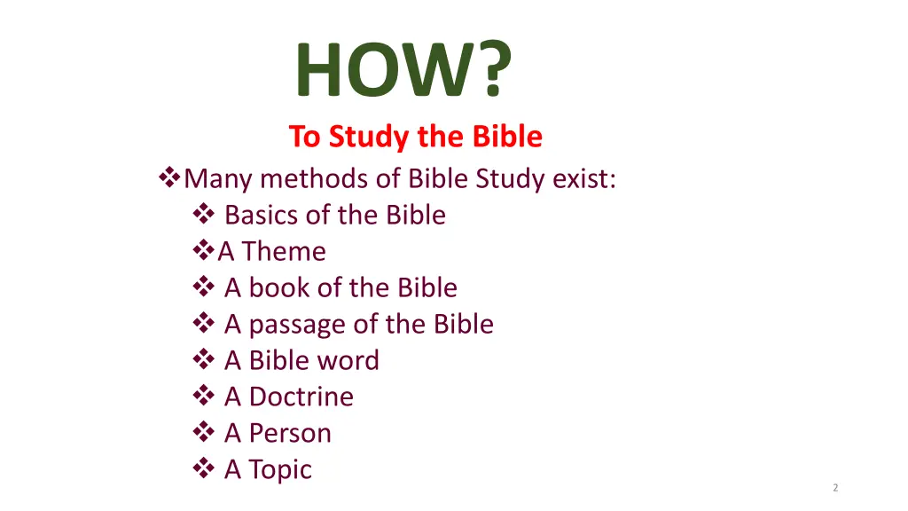 how to study the bible