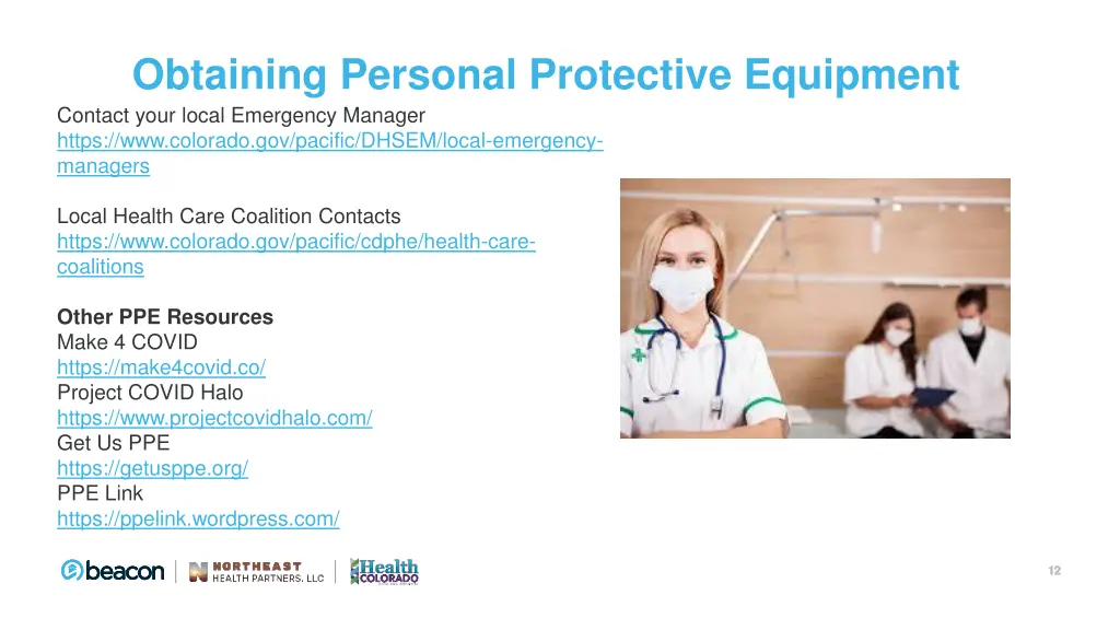 obtaining personal protective equipment contact
