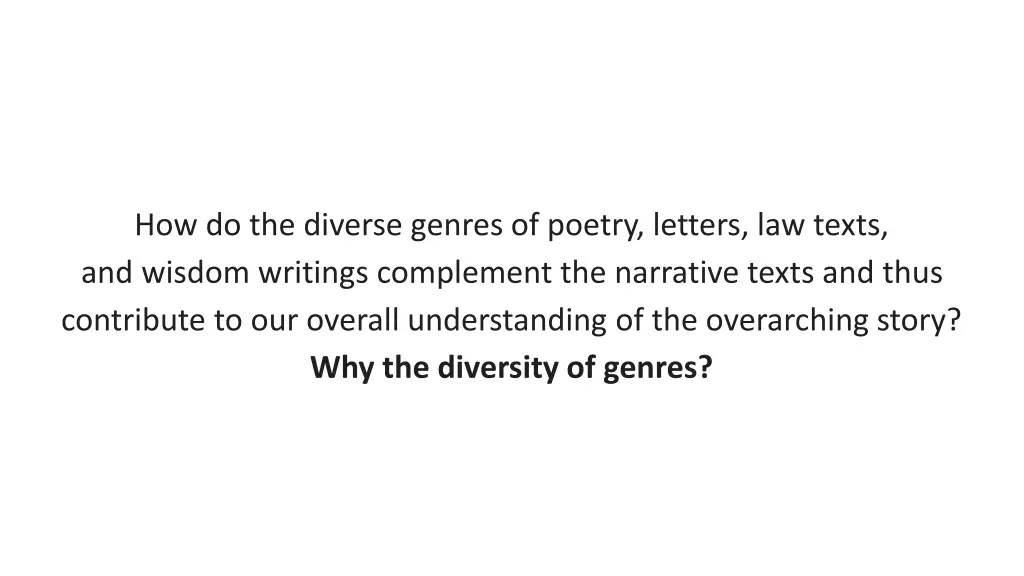 how do the diverse genres of poetry letters