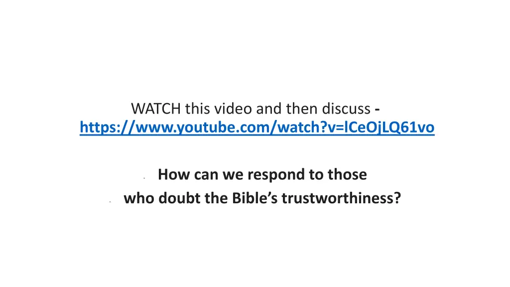 watch this video and then discuss https