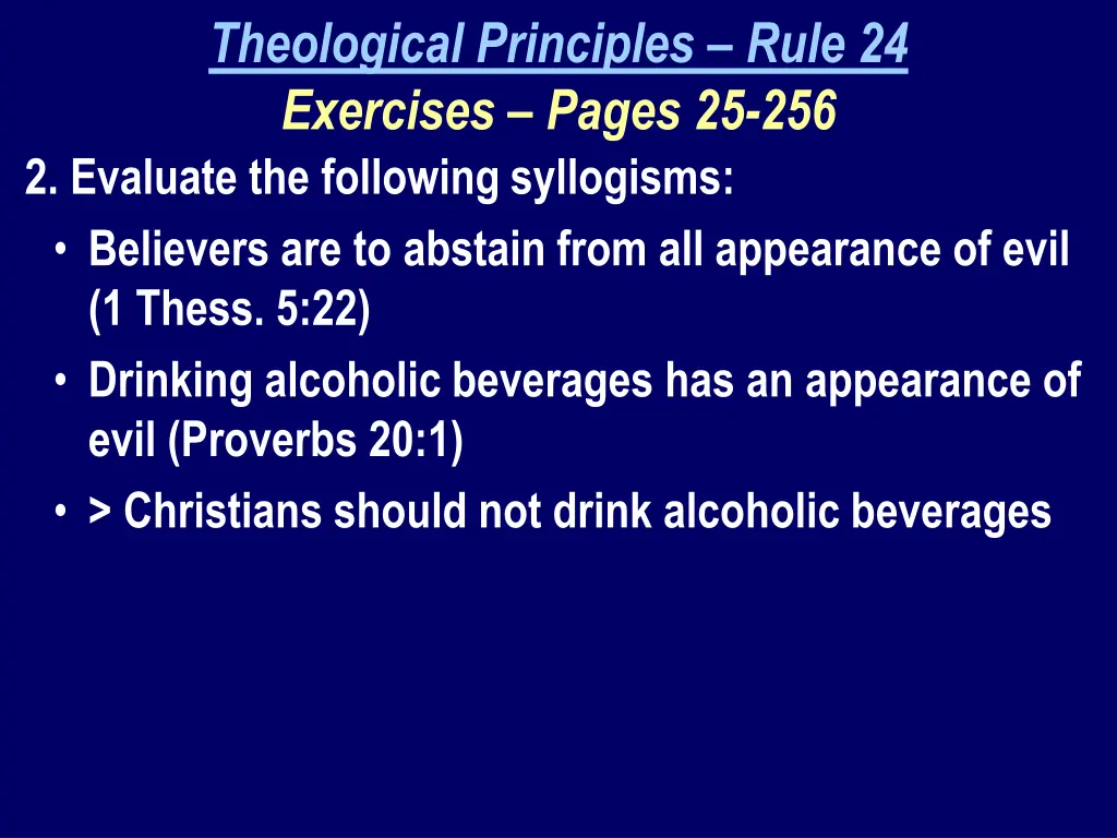 theological principles rule 24 exercises pages 1