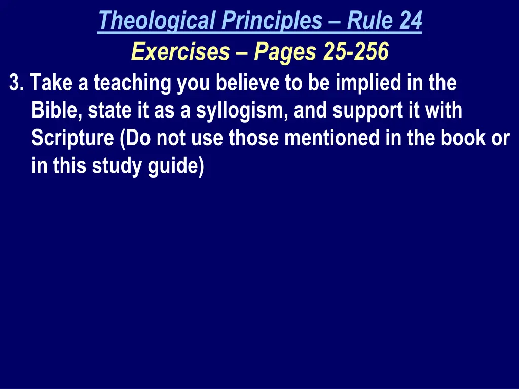 theological principles rule 24 exercises pages 2