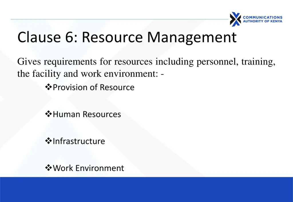 clause 6 resource management
