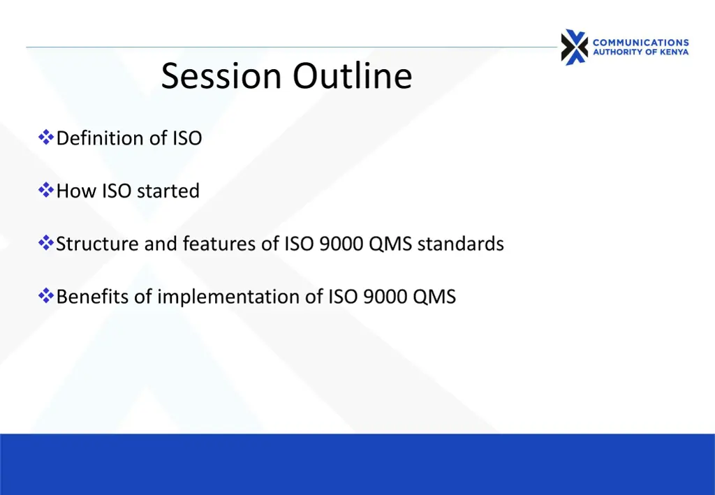 session outline
