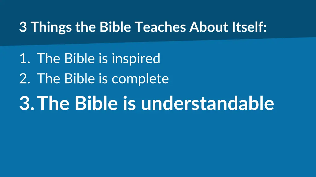 3 things the bible teaches about itself 2