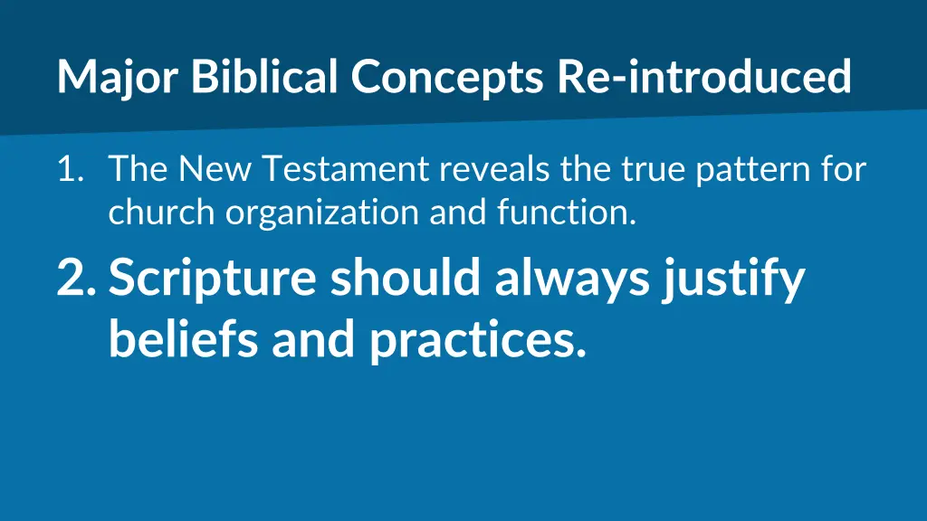 major biblical concepts re introduced 1