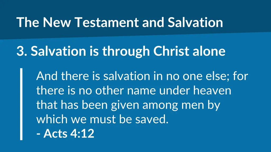 the new testament and salvation 2