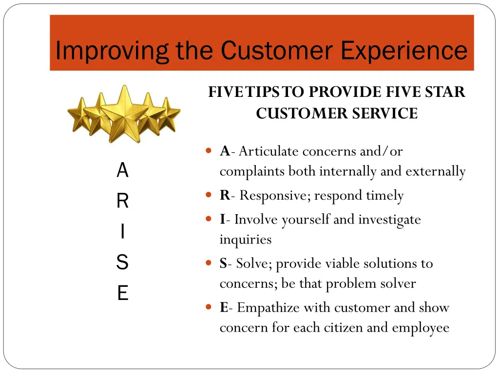 improving the customer experience