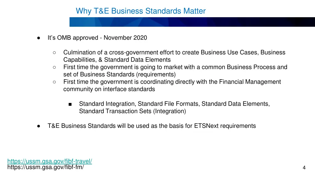why t e business standards matter