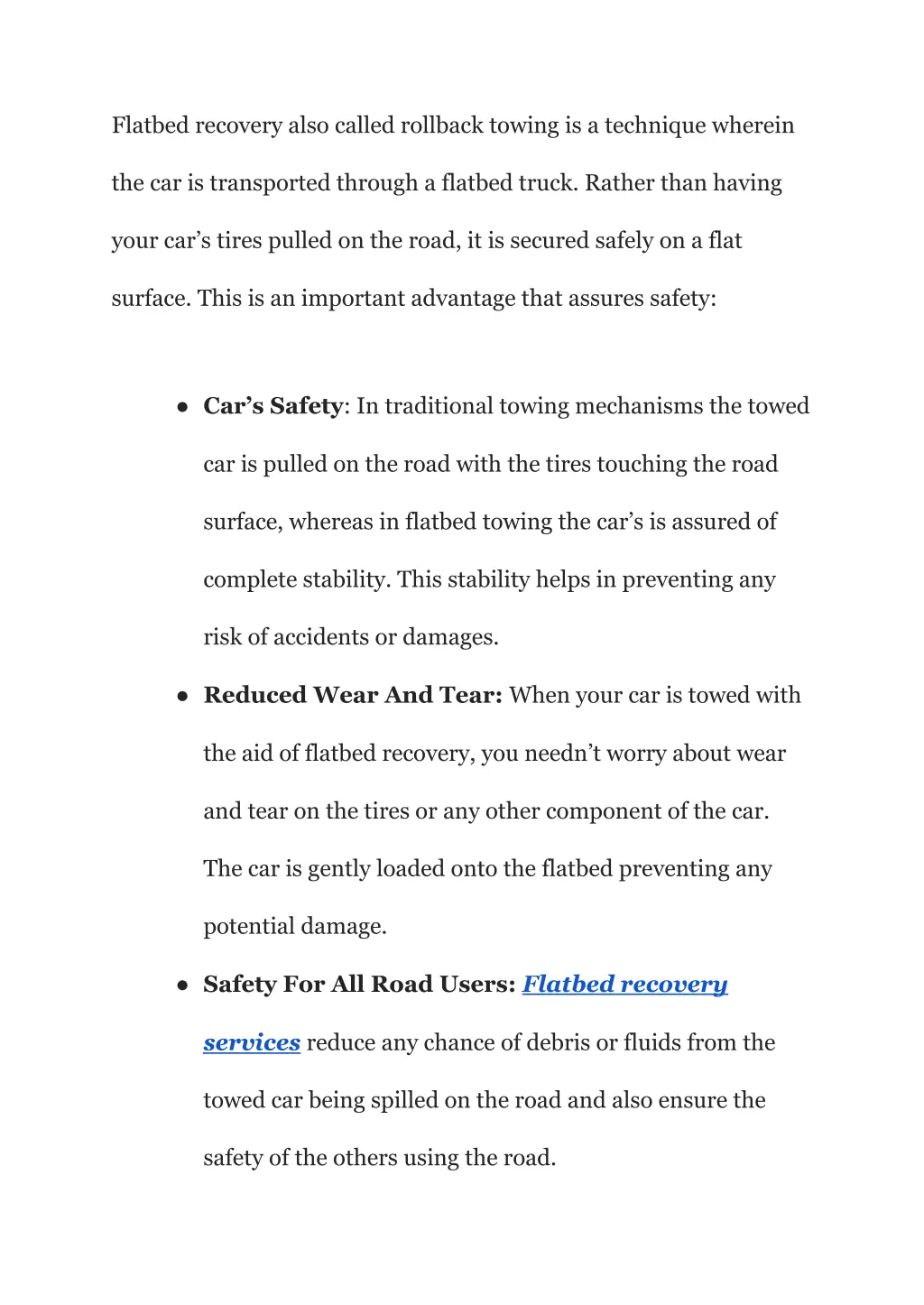 flatbed recovery also called rollback towing