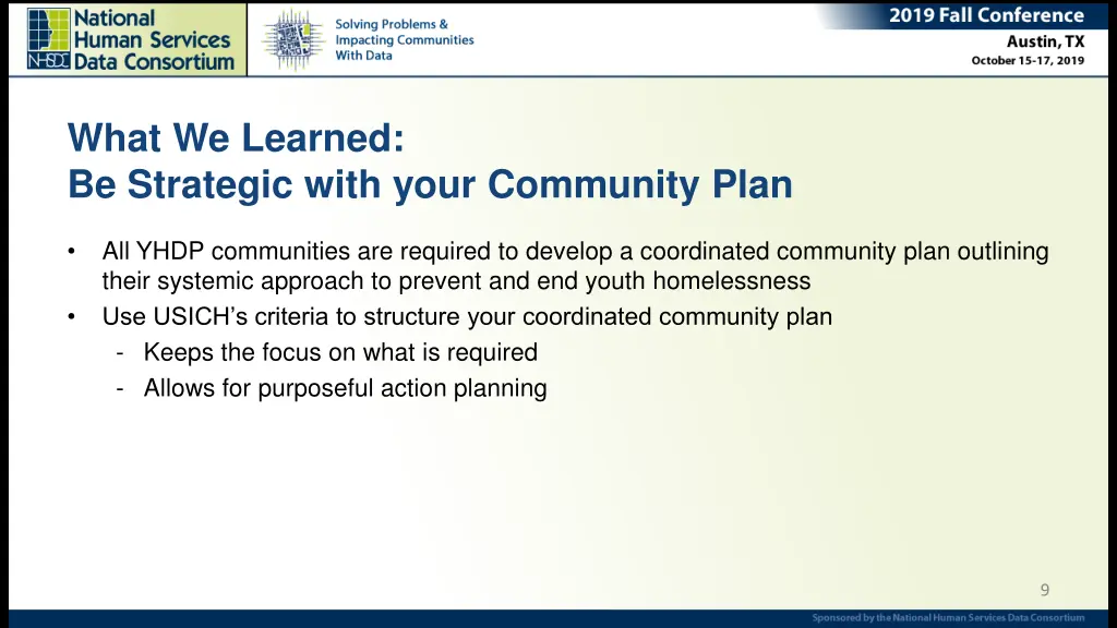 what we learned be strategic with your community