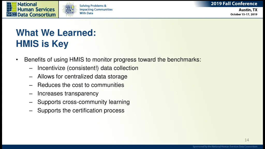 what we learned hmis is key 2