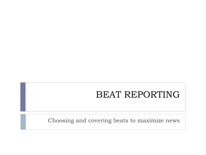 beat reporting