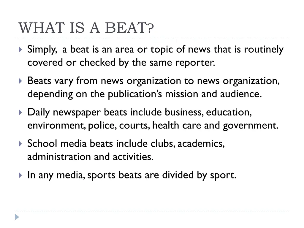 what is a beat