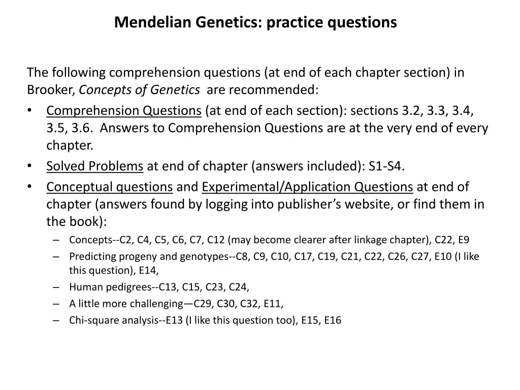 mendelian genetics practice questions