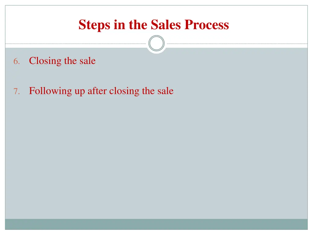 steps in the sales process 3