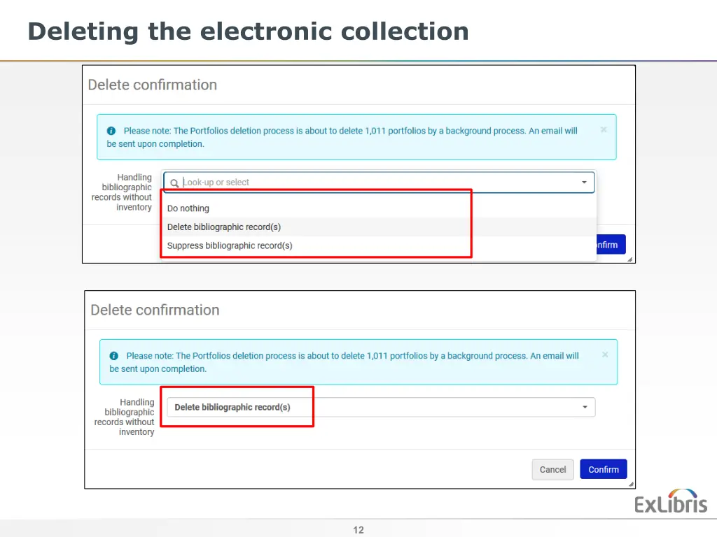 deleting the electronic collection 2