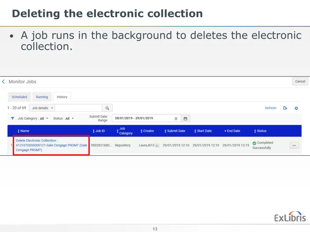 deleting the electronic collection 3