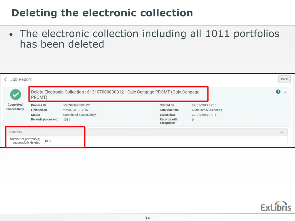 deleting the electronic collection 4