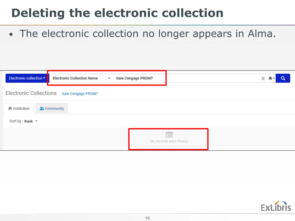 deleting the electronic collection 5