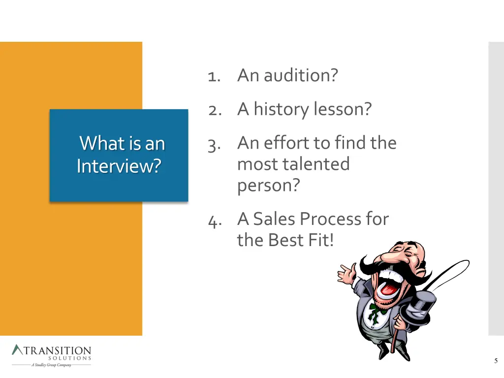 1 an audition