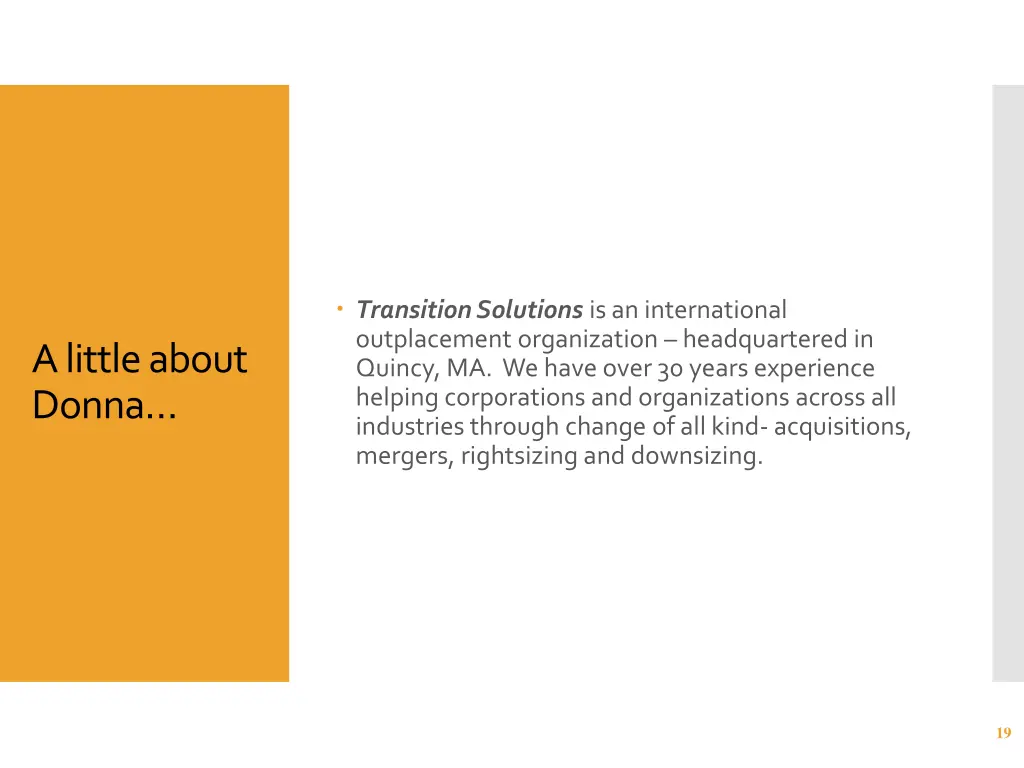 transition solutions is an international