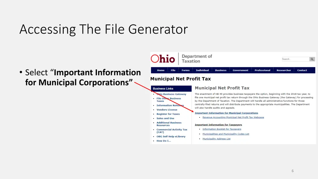 accessing the file generator 2