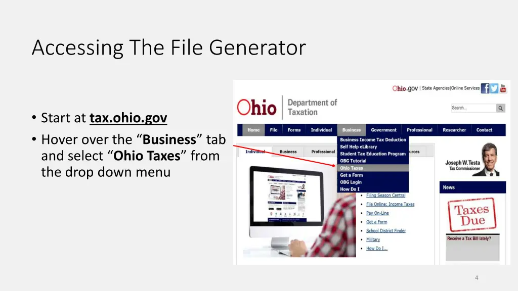 accessing the file generator